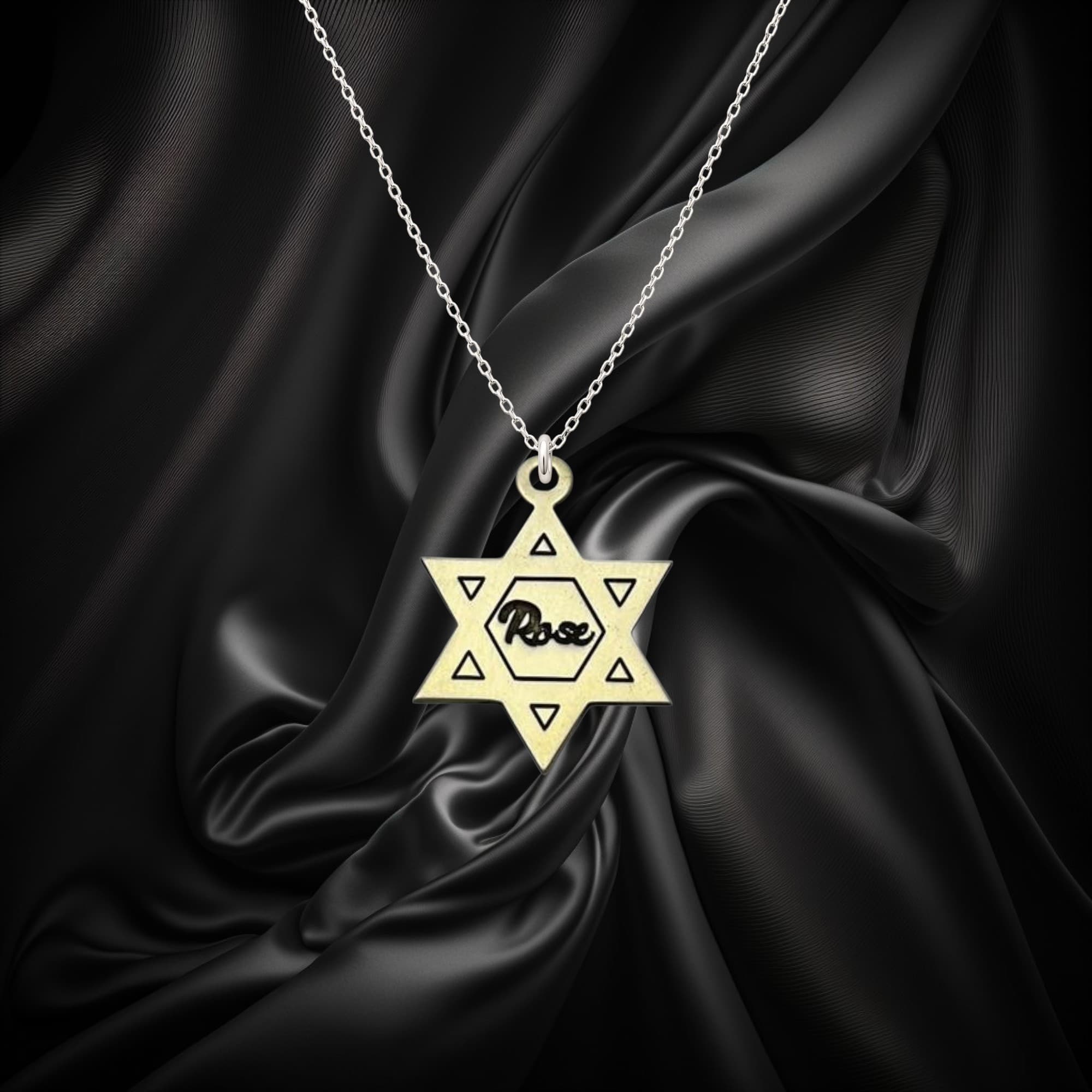 תליון מגן דוד מכסף 925 בעבודת יד